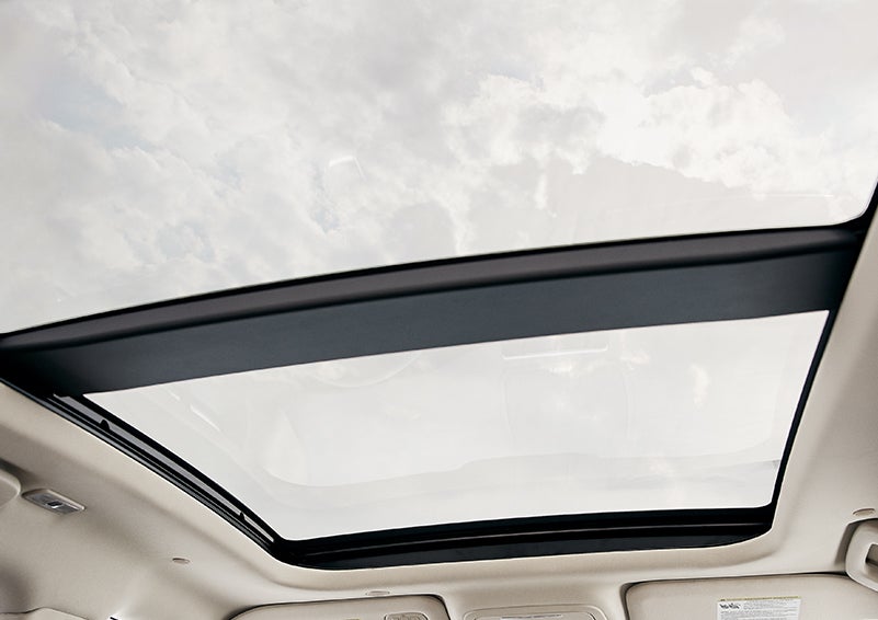 The available panoramic Vista Roof® is shown from inside a 2024 Lincoln Corsair® SUV. | Irwin Lincoln in Freehold NJ