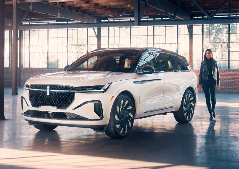 A person approaches a 2024 Lincoln Nautilus® SUV. | Irwin Lincoln in Freehold NJ