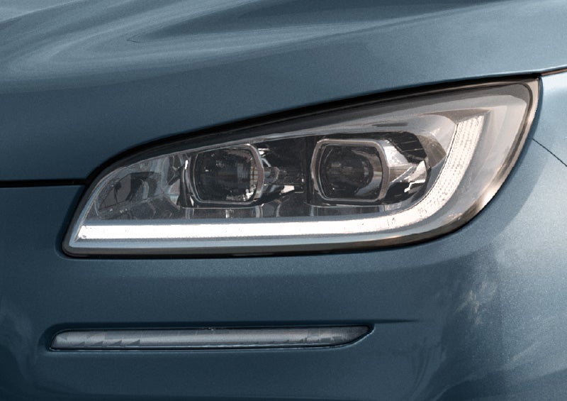 Illustrated radar signals are shown emitting from the front of a 2025 Lincoln Corsair® SUV.