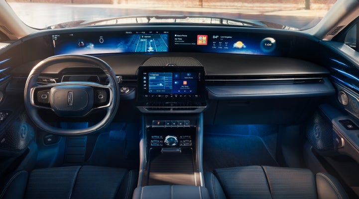 A large panoramic display is shown on the dashboard of a 2025 Lincoln Nautilus® SUV | Irwin Lincoln in Freehold NJ