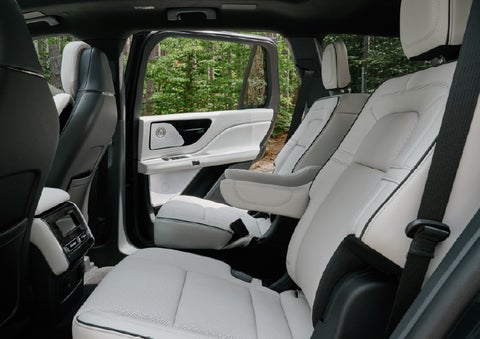 A side view of the second row with captain’s chairs in a 2027 Lincoln Aviator® Black Label™ SUV. | Irwin Lincoln in Freehold NJ